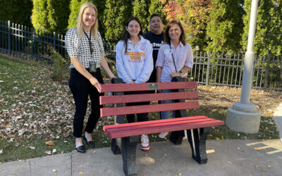 Girl Scout Donates Recycled Bench for Families