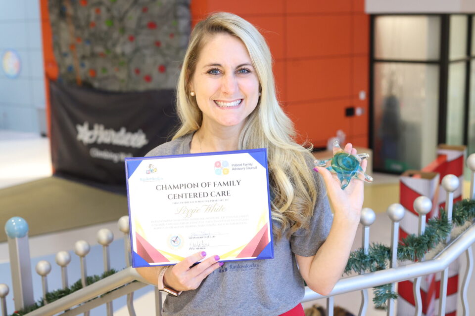 Lizzie White announced PFAC’s Champion of Family Centered Care